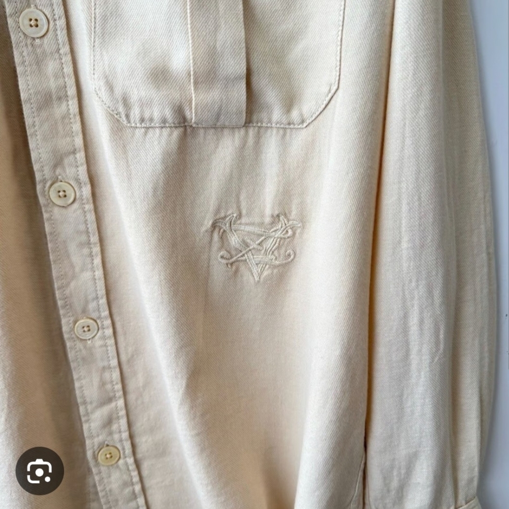⛔️SOLD⛔️ *NEW* Zadig & Voltaire Beige Button-Up Shirt - Picture 4 of 4